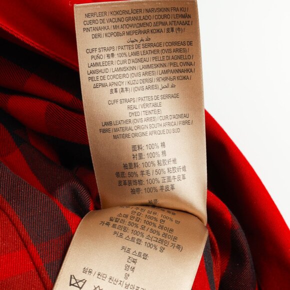 Burberry Red Cotton Belted Double-Breasted Trench Coat - Picture 15 of 16